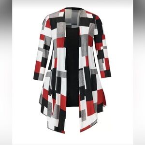 SHEIN Curve Geometric Kimono Cardigan | 2XL | New Without Tags